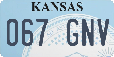 KS license plate 067GNV