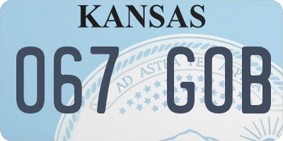 KS license plate 067GOB