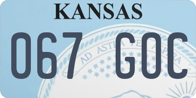 KS license plate 067GOC