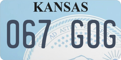 KS license plate 067GOG