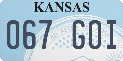 KS license plate 067GOI