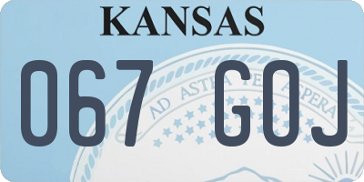 KS license plate 067GOJ