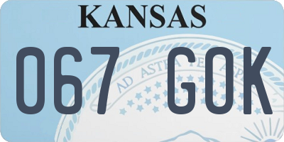 KS license plate 067GOK