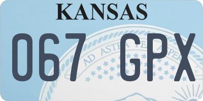 KS license plate 067GPX