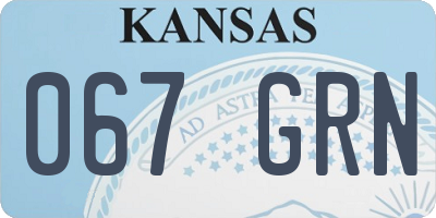 KS license plate 067GRN