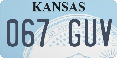 KS license plate 067GUV