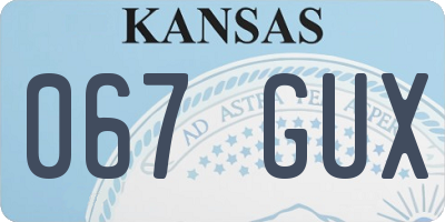 KS license plate 067GUX