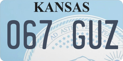 KS license plate 067GUZ