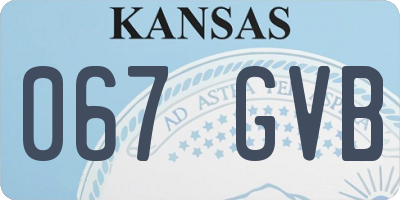 KS license plate 067GVB