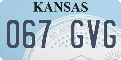KS license plate 067GVG