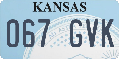 KS license plate 067GVK