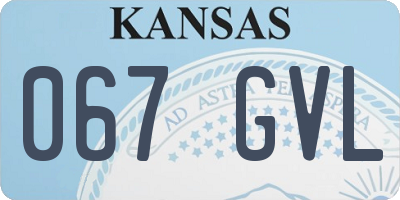 KS license plate 067GVL