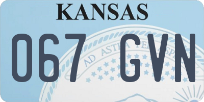 KS license plate 067GVN
