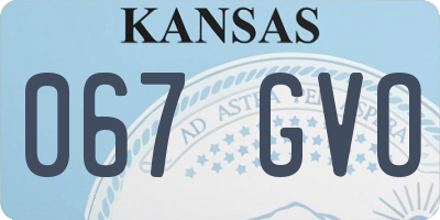 KS license plate 067GVO