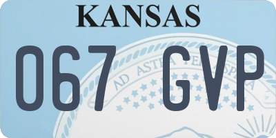 KS license plate 067GVP