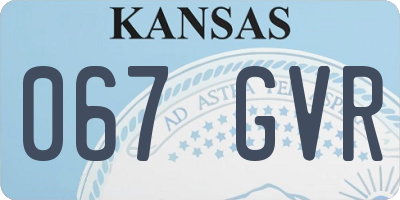 KS license plate 067GVR
