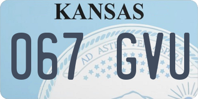 KS license plate 067GVU