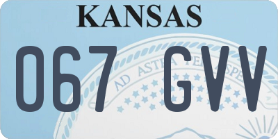 KS license plate 067GVV
