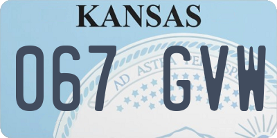 KS license plate 067GVW