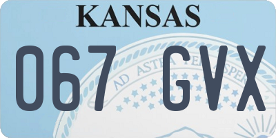 KS license plate 067GVX