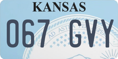 KS license plate 067GVY