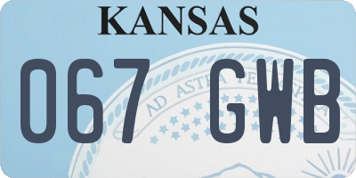 KS license plate 067GWB