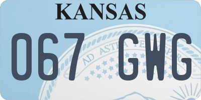 KS license plate 067GWG