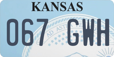 KS license plate 067GWH