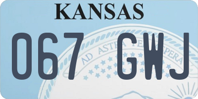 KS license plate 067GWJ