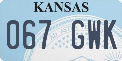 KS license plate 067GWK