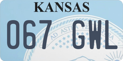 KS license plate 067GWL