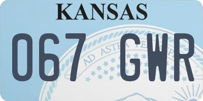 KS license plate 067GWR