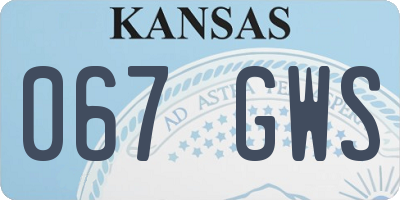 KS license plate 067GWS