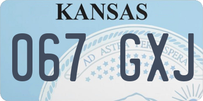KS license plate 067GXJ