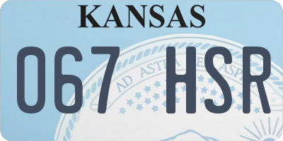 KS license plate 067HSR