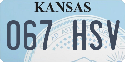 KS license plate 067HSV