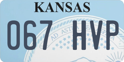 KS license plate 067HVP