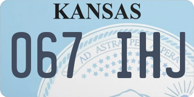 KS license plate 067IHJ