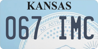 KS license plate 067IMC