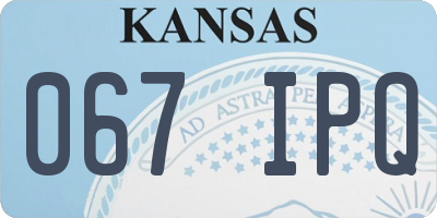 KS license plate 067IPQ