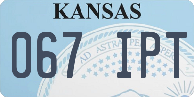 KS license plate 067IPT