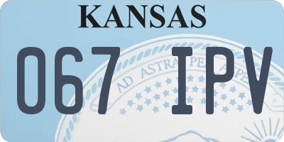 KS license plate 067IPV