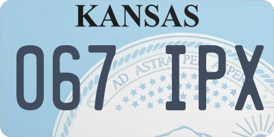 KS license plate 067IPX