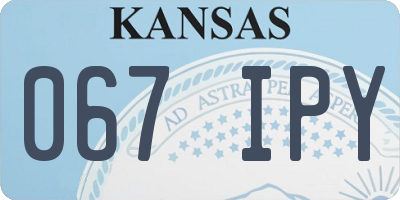 KS license plate 067IPY