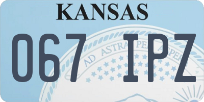 KS license plate 067IPZ