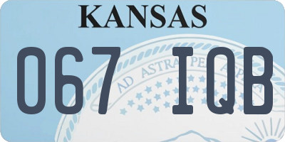KS license plate 067IQB