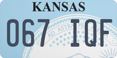 KS license plate 067IQF