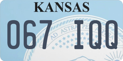 KS license plate 067IQQ