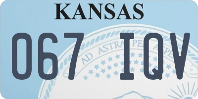 KS license plate 067IQV
