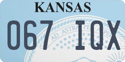 KS license plate 067IQX